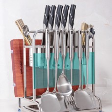A1 304 Acero inoxidable multifunción utensilios de cocina estante palillos cuchillo de cocina tabla de cortar LU4235 ali-48549424